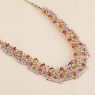 Gb366 Diamond Ruby Necklace