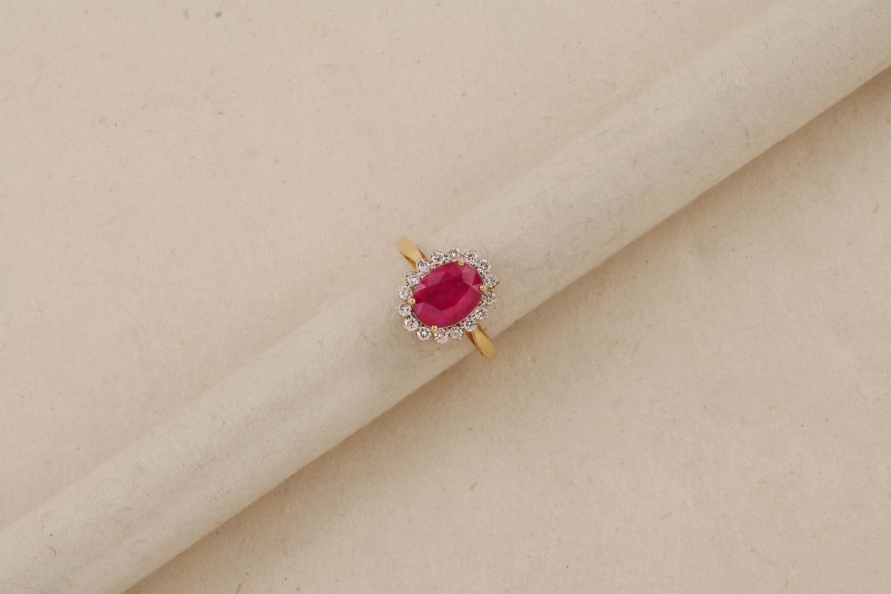 GB86 Diamond Ruby Ring