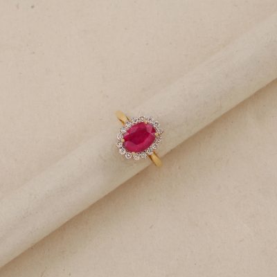 GB86 Diamond Ruby Ring