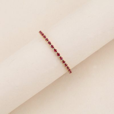 K3060 Diamond & Ruby Bangle