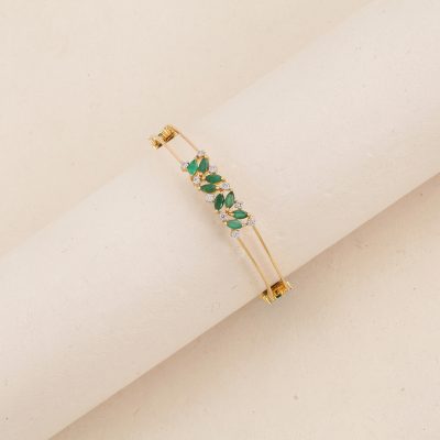 L1918 Diamond & Emerald Bangle