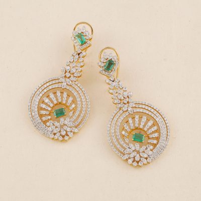 M2312 Diamond & Emerald Earring