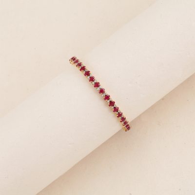 M3642 Diamond & Ruby Bangle