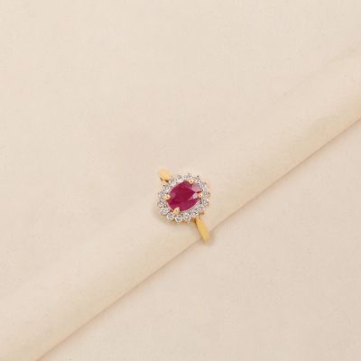 N2751 Diamond  Ruby Ring