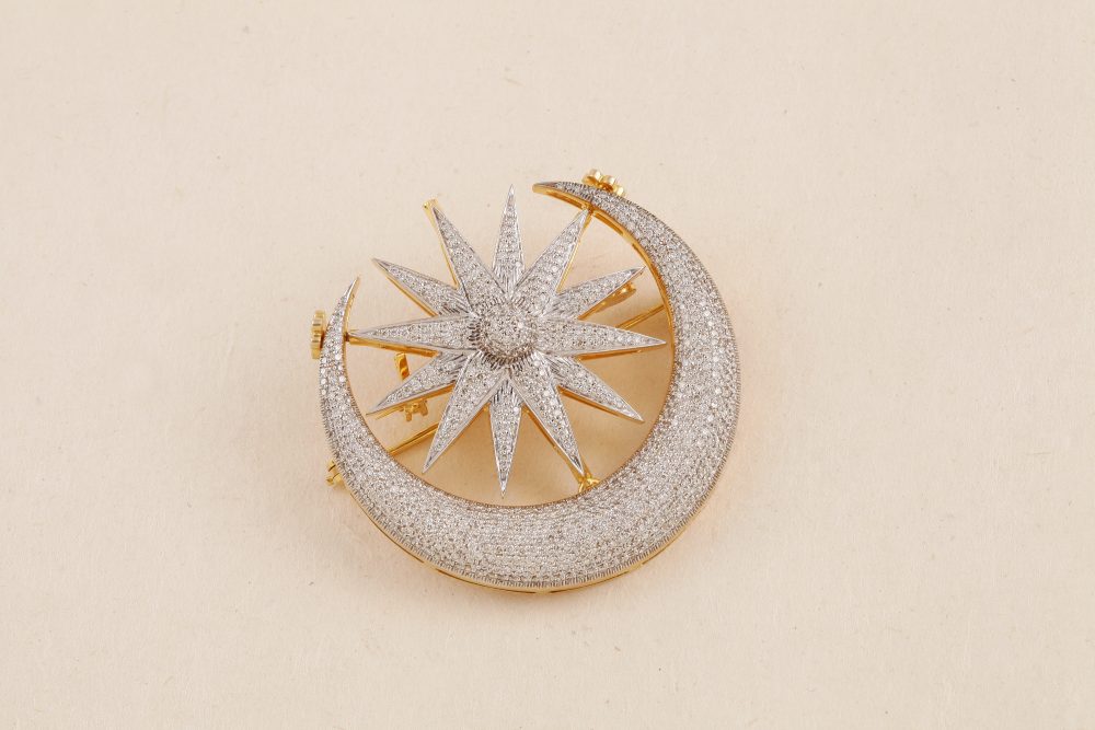 N3996 4 in 1 Diamond Brooch