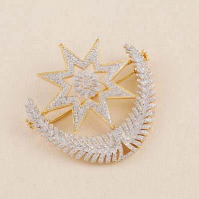 N4036 3 in 1 Diamond Brooch