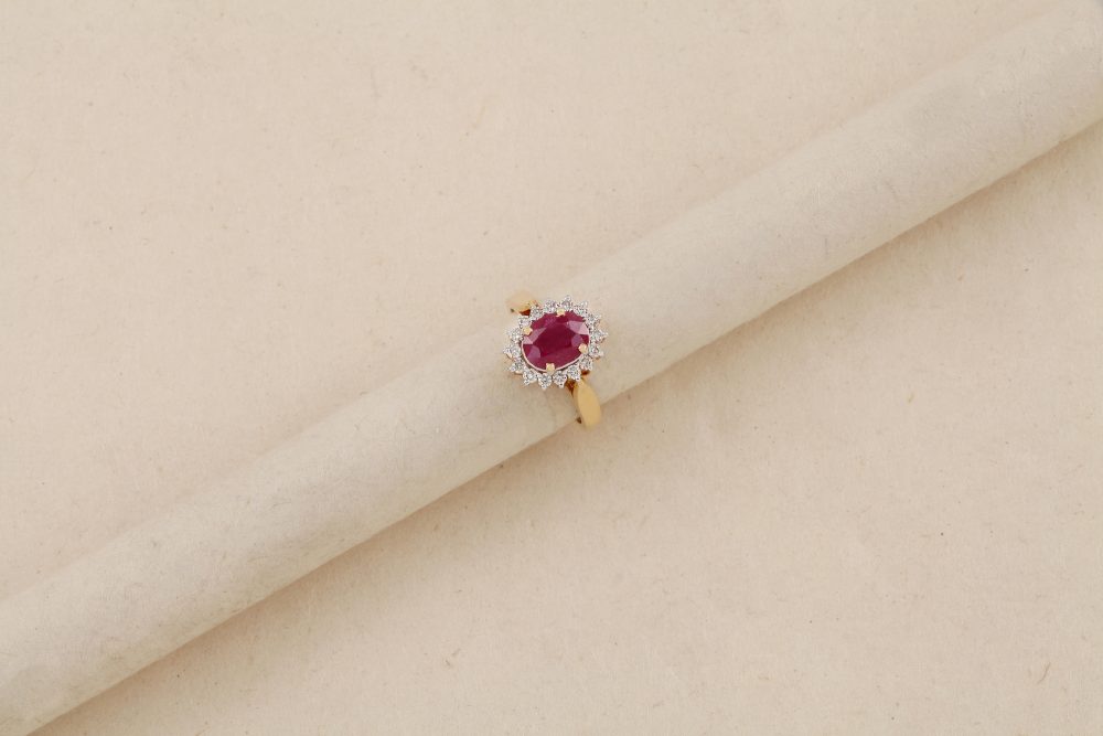O1116 Diamond Ruby Ring