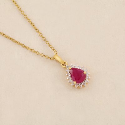 O1435 Diamond Ruby Pendent