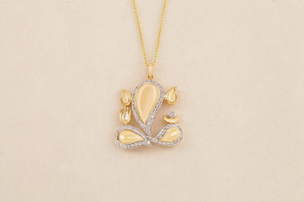 O1459 Diamond Ganesh Pendent