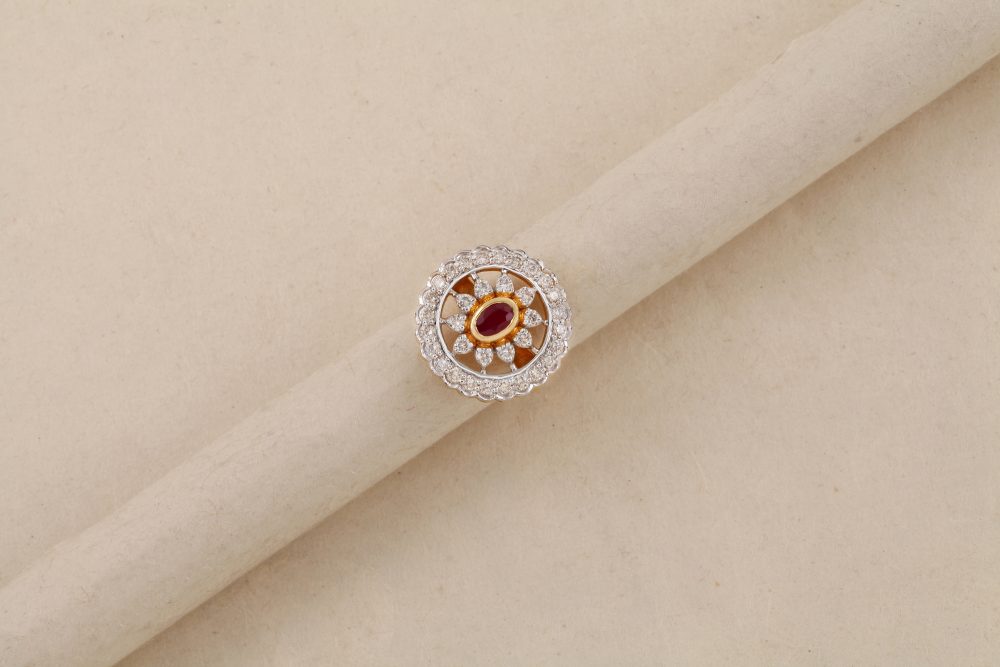 O1753 Diamond Ruby Ring
