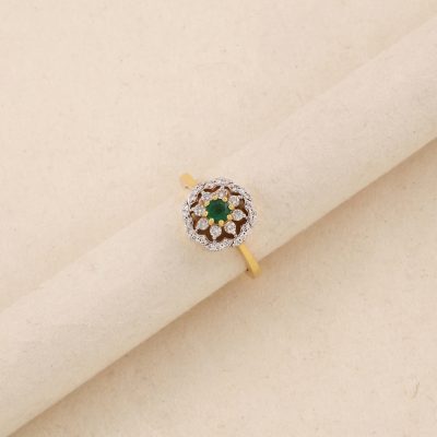 O1849 Diamond Emerald Ring