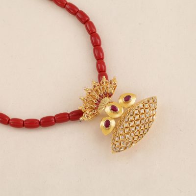 O3336 Diamond Ruby Pendent