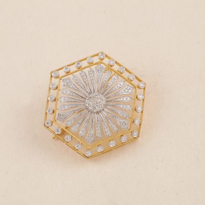 O3350 2 in 1 Diamond Brooch