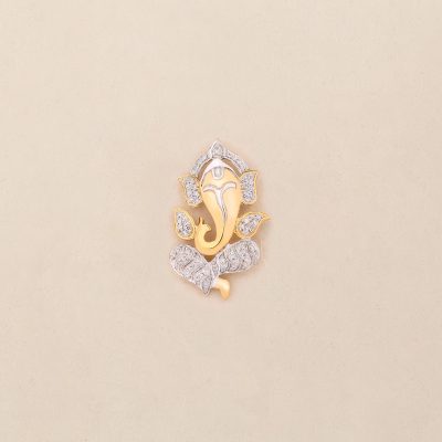 P1222 Diamond Ganesh Brooch