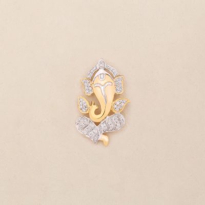 P1331 Diamond Ganesh Brooch