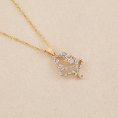 GC583 Diamond Ganesh Pendent