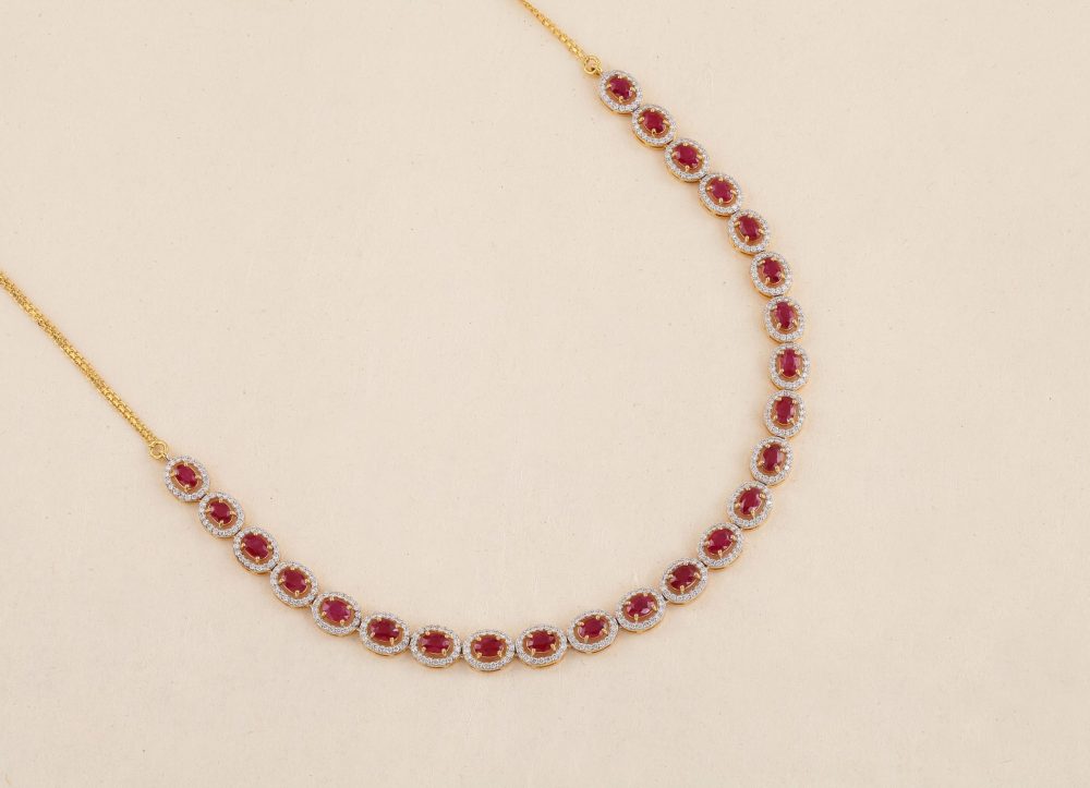P1775 Diamond & Ruby Necklace