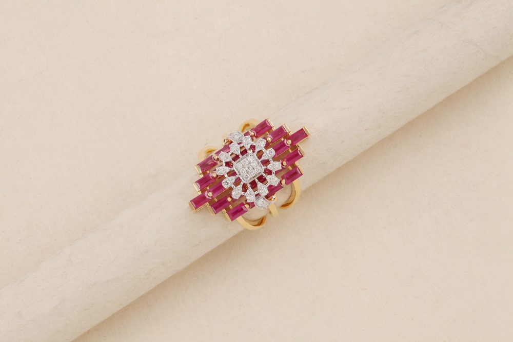 GC1010 Diamond Ruby Ring
