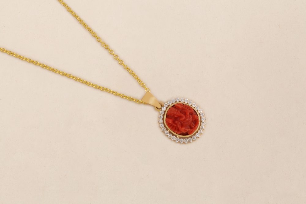 GC1479 Diamond Coral Pendent