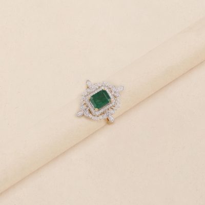 GC1701 Diamond Emerald Ring