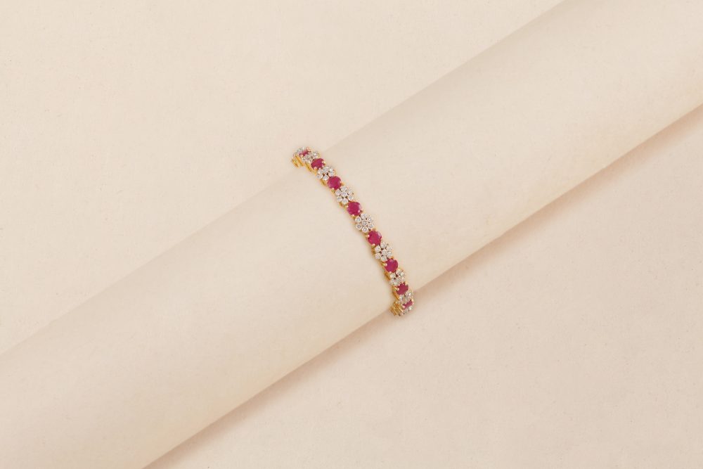 L1491 Diamond Ruby Bangle