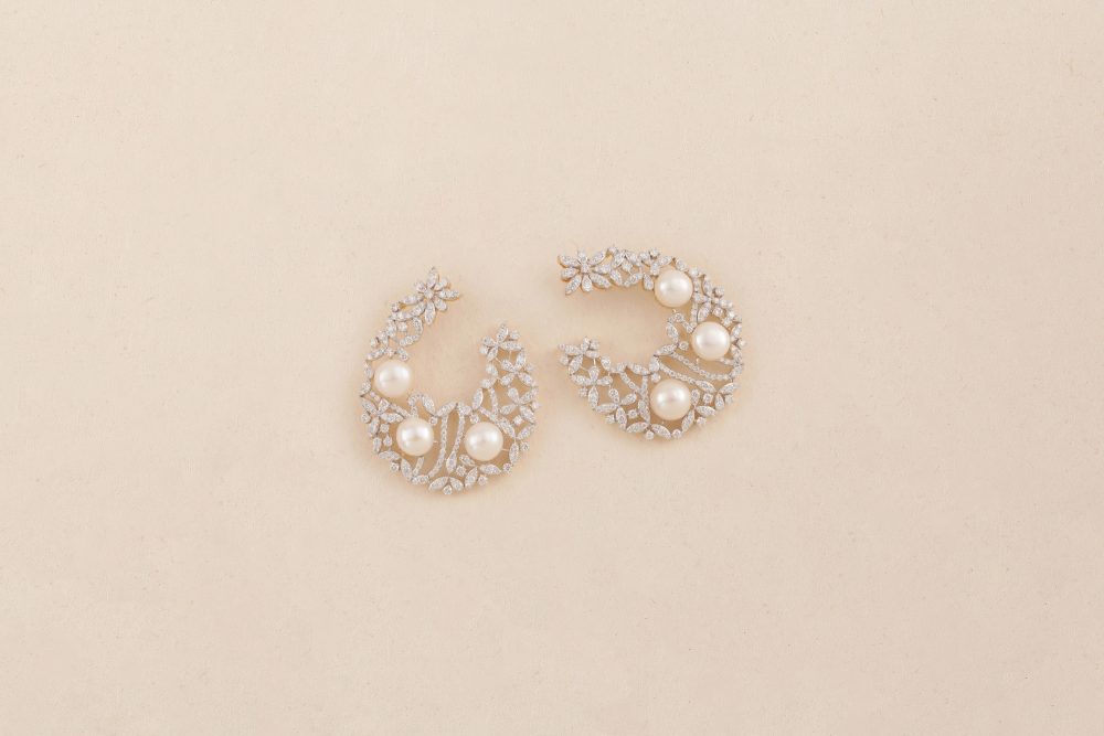 GC1754 Diamond Pearl Earring