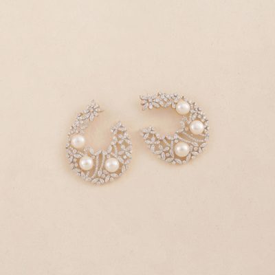 GC1754 Diamond Pearl Earring